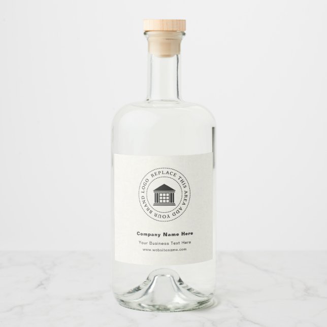 Business Logo | Name | Custom Liquor Bottle Labels (Front)
