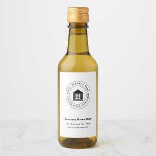 Business Logo Name Custom Mini Wine Bottle Label
