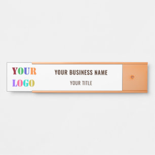 Business Logo Name Info Office Door Sign Example