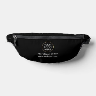 Business Logo Name Slogan Black Bum Bags
