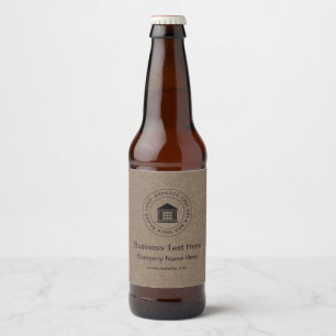 Business Logo Name Slogan Website Promotional Beer Bottle Label