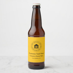 Business Logo   Name   Slogan Website Promotional Beer Bottle Label