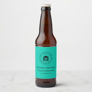 Business Logo   Name   Slogan Website Promotional Beer Bottle Label