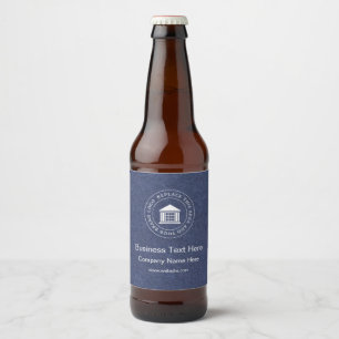 Business Logo   Name   Slogan Website Promotional Beer Bottle Label