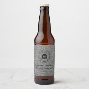 Business Logo   Name   Slogan Website Promotional Beer Bottle Label