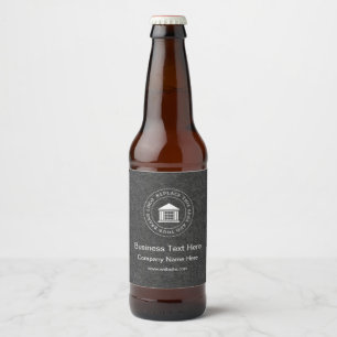 Business Logo   Name   Slogan Website Promotional Beer Bottle Label