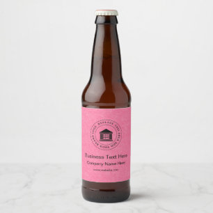 Business Logo   Name   Slogan Website Promotional Beer Bottle Label