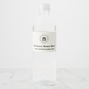 Business Logo   Name   Slogan Website Promotional Water Bottle Label