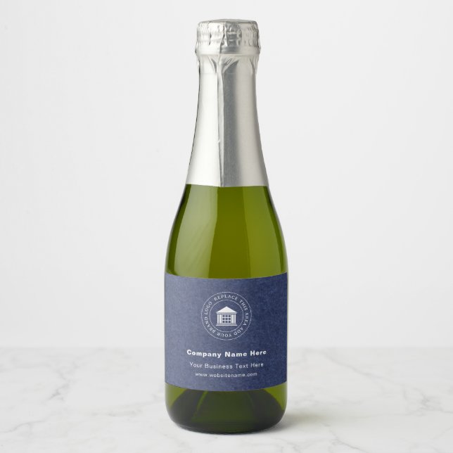 Business Logo | Name | Slogan Website  Sparkling Wine Label (Front)