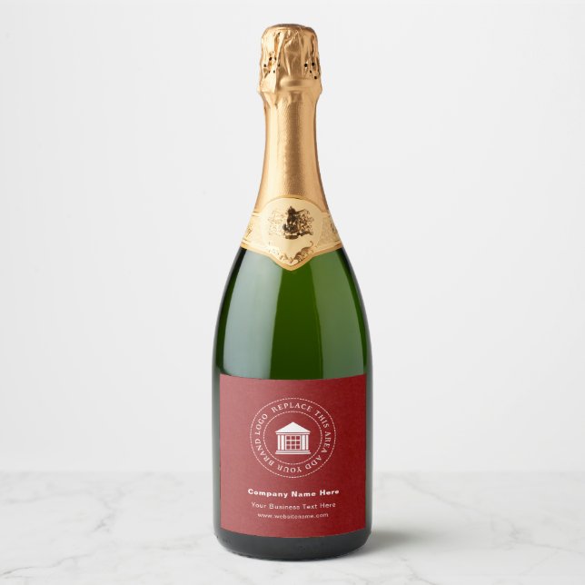 Business Logo | Name | Website  Sparkling Wine Label (Front)