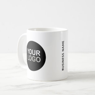 Business Logo Name White Coffee Mug