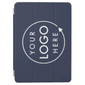 Business Logo | Navy Blue Modern Professional iPad Air Cover (Front)