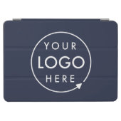 Business Logo | Navy Blue Modern Professional iPad Air Cover (Horizontal)
