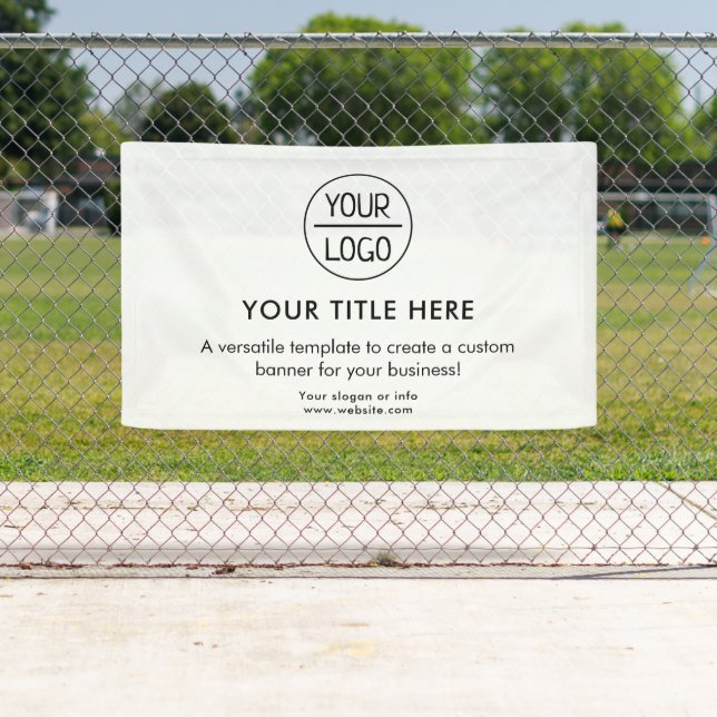 Business Logo | Navy Blue Professional 5' Banner (Insitu)