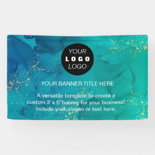 Business Logo Navy Blue Professional Banner