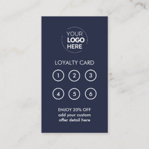 Business Logo   Navy Professional Company Loyalty Card