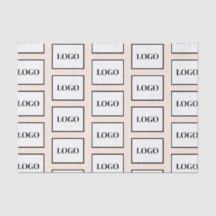 Business Logo Neutral Beige Custom Tissue Paper