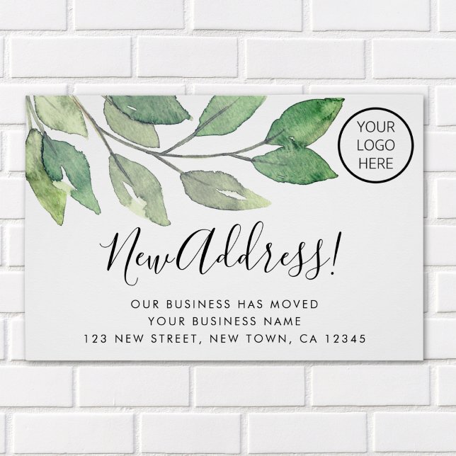 Business Logo New Address Watercolor Poster (Creator Uploaded)