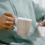 Business Logo Office  Modern Coffee Mug<br><div class="desc">An elegant custom business paper cup template in a modern minimalist style which can be easily updated with your company logo and company slogan or info. If you need any help personalising this product,  please contact me using the message button and I'll be happy to help.</div>