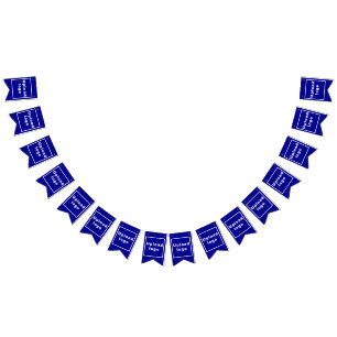 Business Logo on Blue Swallowtail Bunting Banner