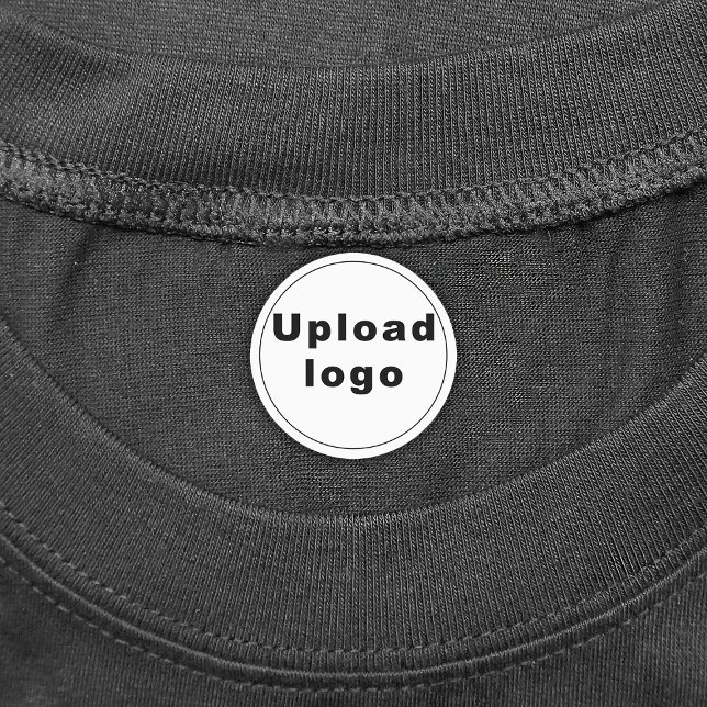 Business Logo on Circle Shape Iron On Label (Round iron on label with your business logo)