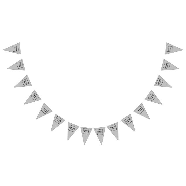 Business Logo on Grey Triangle Bunting Banner (All)