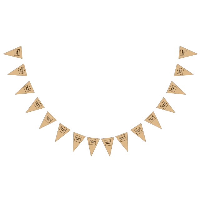 Business Logo on Light Brown Triangle Bunting (All)