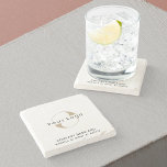 Business logo on Marble, Clean Minimal Brand Stone Coaster<br><div class="desc">Modern logo Coasters with a simple and stylish design. Add text and your logo.</div>
