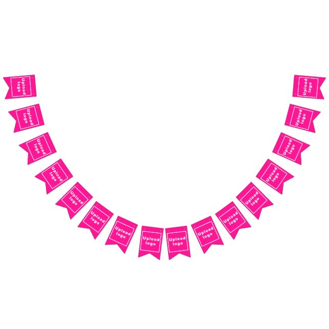 Business Logo on Pink Swallowtail Bunting Banner (All)