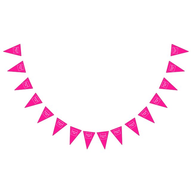 Business Logo on Pink Triangle Bunting Banner (All)