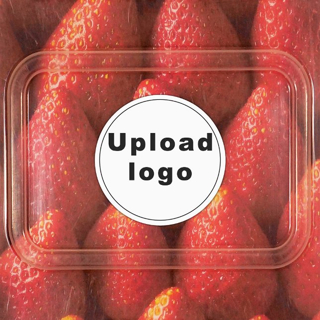 Business Logo on Round Adhesive Label (Round adhesive label with your business logo)