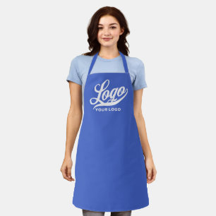 Business Logo on Royal Blue, Company brand Custom Apron