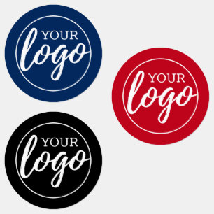 Business Logo Only with Blue Red Black background