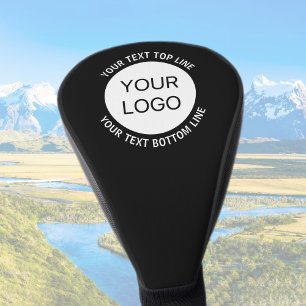 Business Logo or Any Image & Editable Text Golf Head Cover