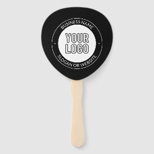 Business Logo or Design & Editable Text Template Hand Fan