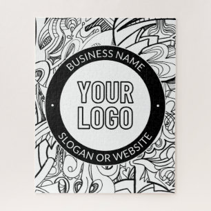 Business Logo or Design & Editable Text Template Jigsaw Puzzle