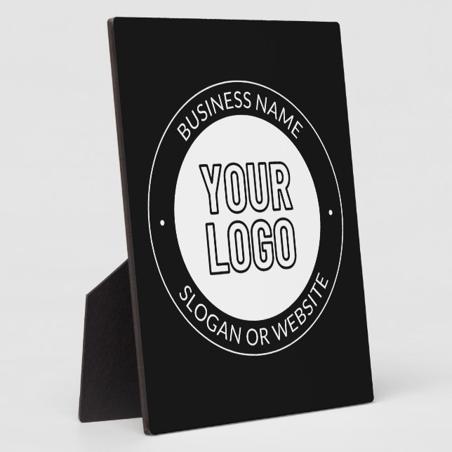 Business Logo or Design & Editable Text Template Plaque (Side)