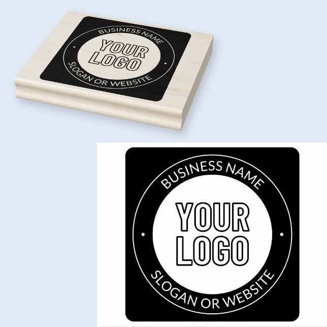 Business Logo or Design & Editable Text Template Rubber Stamp (Creator Uploaded)