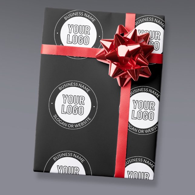 Business Logo or Design & Editable Text Template Wrapping Paper (Creator Uploaded)
