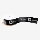 Business Logo or Icon   Name Company brand Simple<br><div class="desc">Customisable Satin or Grosgrain Business Ribbon. Add your logo or icon and text.</div>