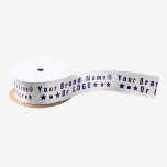Business logo or purple text Company brand minimal Satin Ribbon<br><div class="desc">Customisable Satin or Grosgrain Business Ribbon. Add your logo OR your brand name or other text/characters. - Some unicode characters you can copy/paste to the text box if you want to: ● (Black circle), ★ (Star), ✱ ❃ (Asterisks), ❅ ❆ (Snowflakes), ❈ (Sparkle), ♥ (Heart), ♛ (Chess queen), ☼ (Sun...</div>