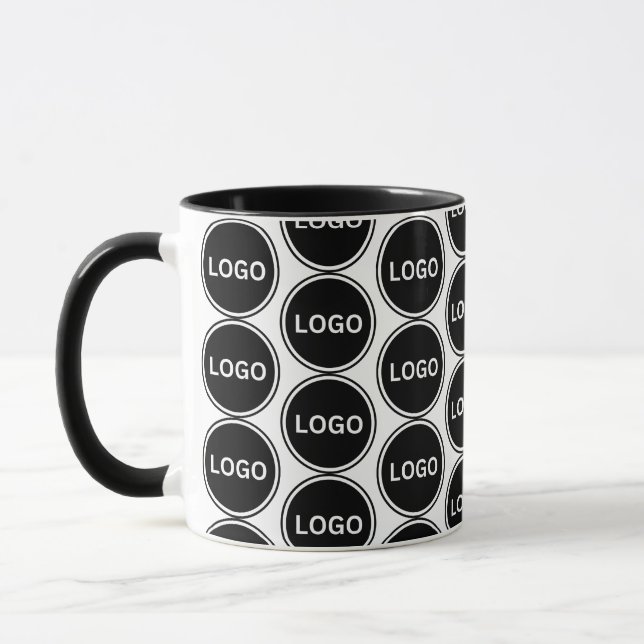 Business Logo Pattern Work Office Mug (Left)
