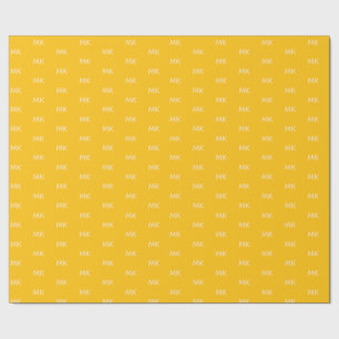 Business Logo Personalised Initials yellow Wrapping Paper