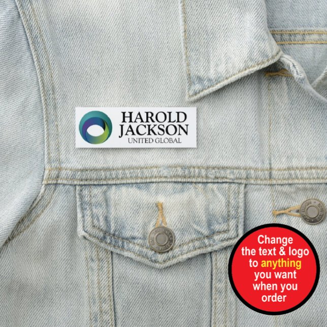 Business Logo Personalised Name Tag (Creator Uploaded)