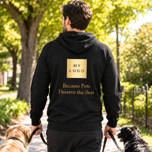 Business Logo Pet Dog Walker Staff Workwear Hoodie