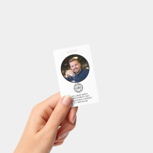 Business Logo Photo Promotional Name  ID Badge