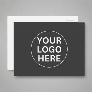 Business Logo Postcard l Branded Promotional Grey