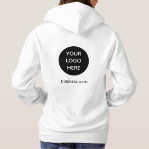 Business Logo Professional Black Modern Simple Hoodie