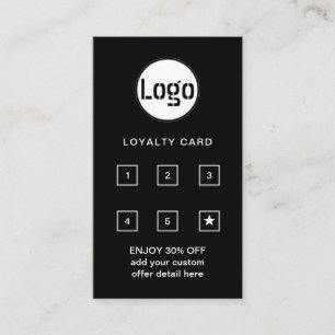 Business Logo Professional Company Punch Loyal Loyalty Card