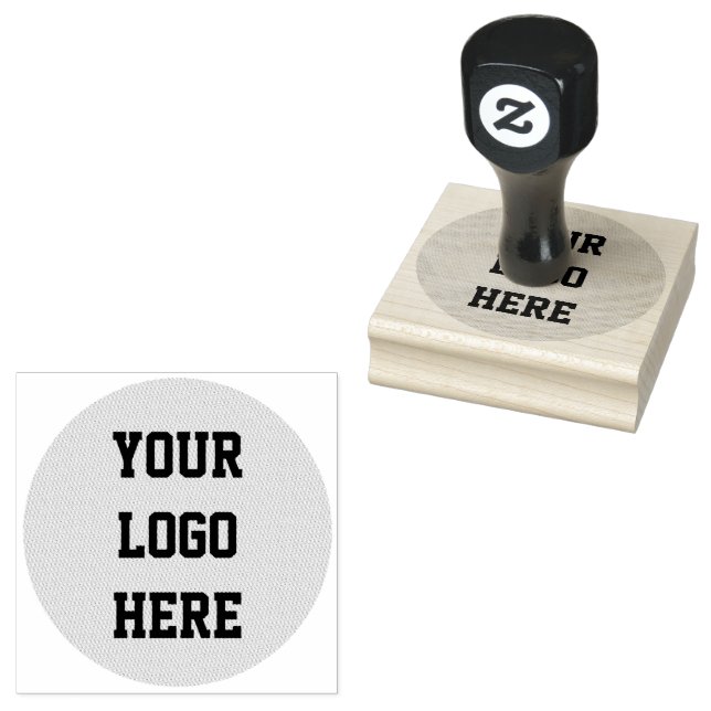 Business Logo Professional Modern Corporate Rubber Stamp (Stamped)